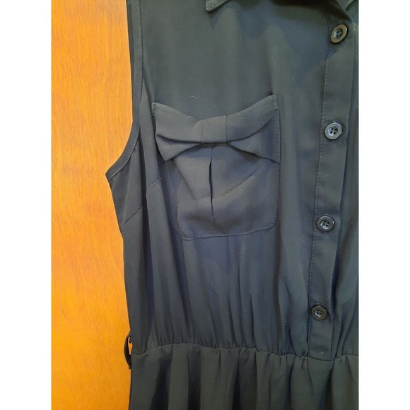 Paper Scissors Black Mini Dress - Size 14 - Picture 2 of 5